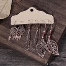 Jewelry Ethnic Earrings Set Tassel Fringe Circle Leaf Geometric Drop Dangle