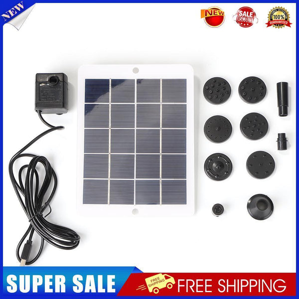 5W 5V Solar Fountain Pump with 9 Nozzles Solar Water Pumps Kit for Garden