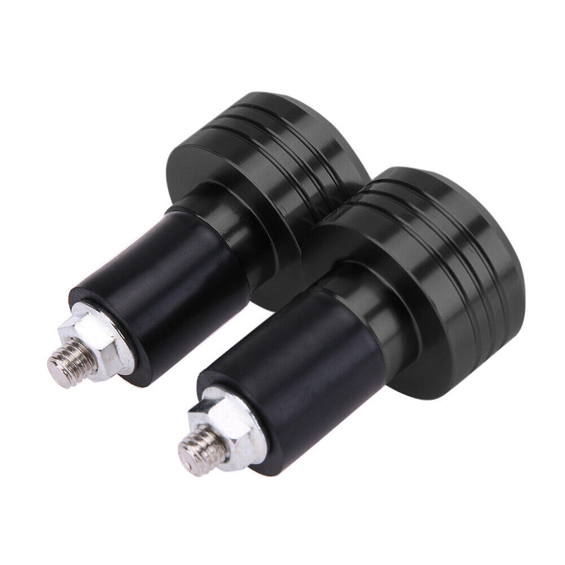 7/8 Motorcycle Aluminum Handlebar Grip End Caps Plugs Sliders (Black) Newly