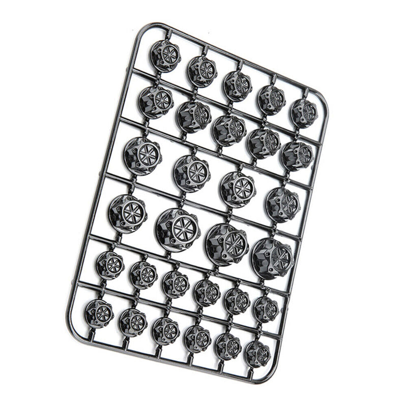 30pcs/Set Motorcycle Screw Cap Cover Engine Nut Bolt Caps Decor (Black)