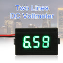 0.36inch LED Digital Voltmeter DC 4.5-30V Two Line Volt Meter(Green)