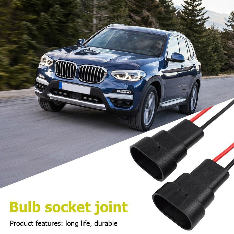 1 Pair 9005 HB3 HB4 Bulb Socket Headlight Fog Lamp Male Plug Adapter Connector