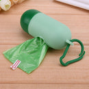 Pet Dog Garbage Clean up Bag Holder Dispenser + Poop Bags Set(Light Green) Newly