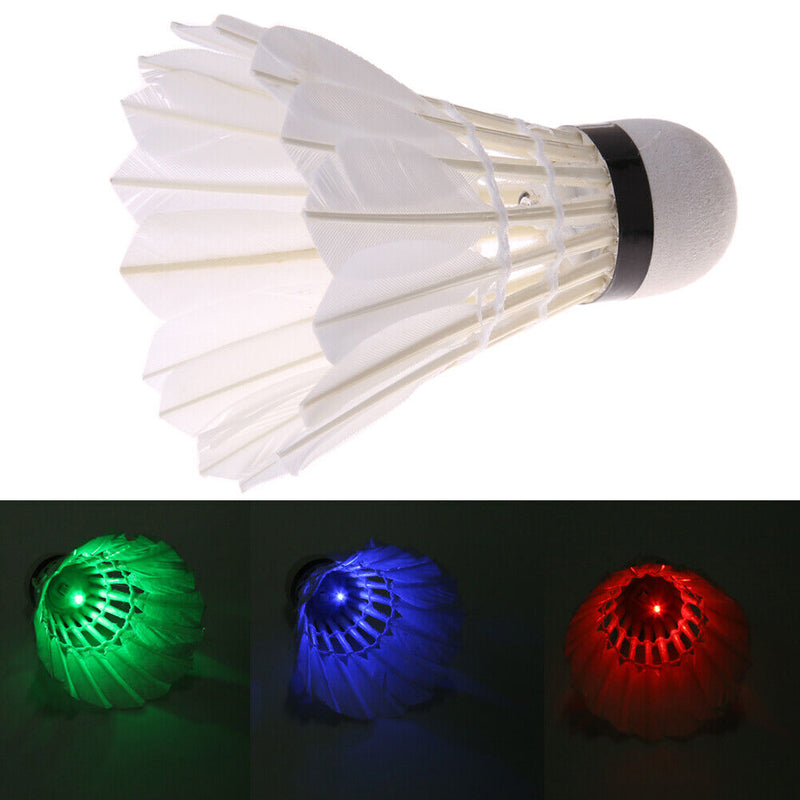 Dark Night 4 Pcs Colorful LED Badminton Feather Shuttlecock Shuttlecocks Ne