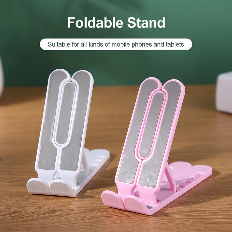 Foldable Tablet Holder Height Adjustable Smart Phone Cooling Stand (White) Newly