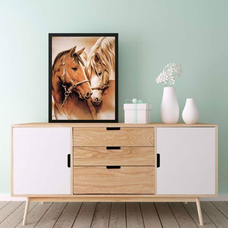 Two Horses Diamond Painting Kits Full Square Drill Home Wall Decor Art Craft