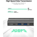VGA Gigabit Ethernet 4K Dual HDMI USB Type-C Hub Docking Station For Laptop PC