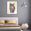 Partial Round Crystal Drill Colorful Cat Diamond Painting Draw Kit (KA301) Newly