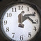 Silent Glass Round Wall Clock - Modern No-Ticking Easy to Read (Black)