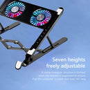 Silent Fan Laptop Cooler Pad Height Adjustable Notebook Stand for 11-17.3 inch