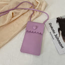 Candy Flower Women Shoulder Bags PU Crossbody Small Phone Pouch (Purple)