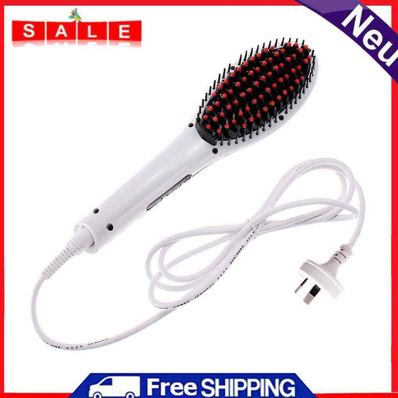 Electric Hair Smoothing Comb Stretcher White AU Plug