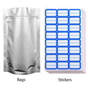Mylar Bags - 100 Pcs Stand-Up Heat & Re-Sealable Bag for Packaging Products