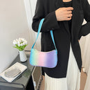 #A Fashion Gradient Women Shoulder Bags PU Leather Female Purse Armpit Handbag T