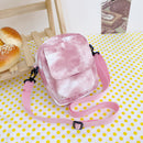 Fashion PU Leather Flap Clutch Women Tie Dyeing Phone Casual Shoulder Bags
