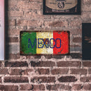 Mexico Flag Retro Metal Plate Tin Sign Plaque Poster for Bar Club Decor (A)