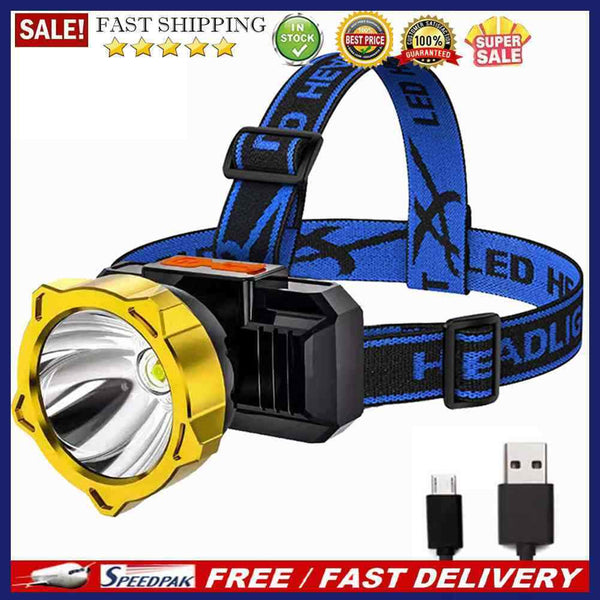 Waterproof Night Fishing Headlamp 1200mAh Built-in Battery Portable Headlig