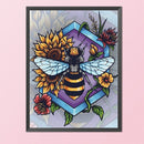 Full Cross Stitch Handcraft 11CT Stamped Bee Flower Needlework DIY Home Ornam