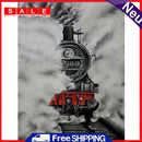 Full Cross Stitch 11CT Running Train Stamped Embroidery DIY Needlework Kits Art