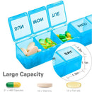 7 Grids Portable Travel Weekly Medicine Box PP Pill Case Tablet Storage Hol