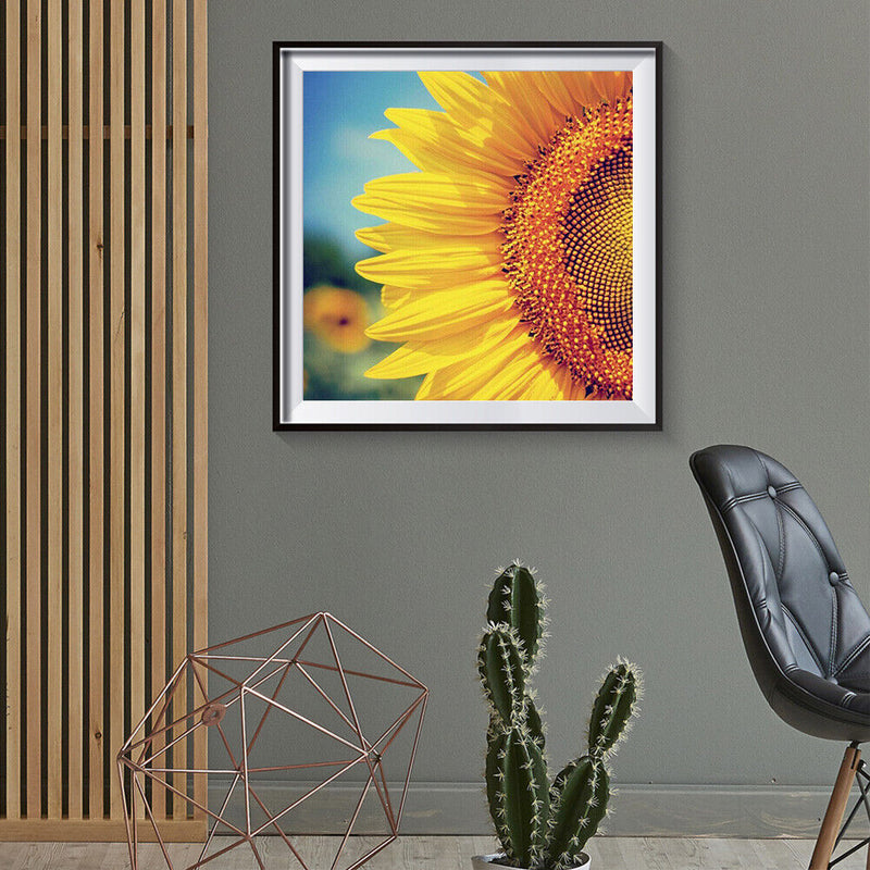 5D Diamond Painting Half Sunflower Full Round Drill DIY Picture Home Decorations