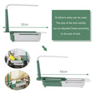 Telescopic Sink Holder-Expandable Storage Drain Basket with Dish Cloth Hanger