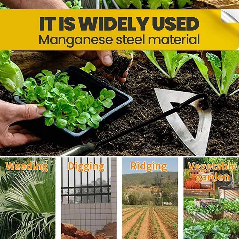 Hollow Hand Hoe - Sharp Gardening Gift for Backyard Weeding Loosing Planting