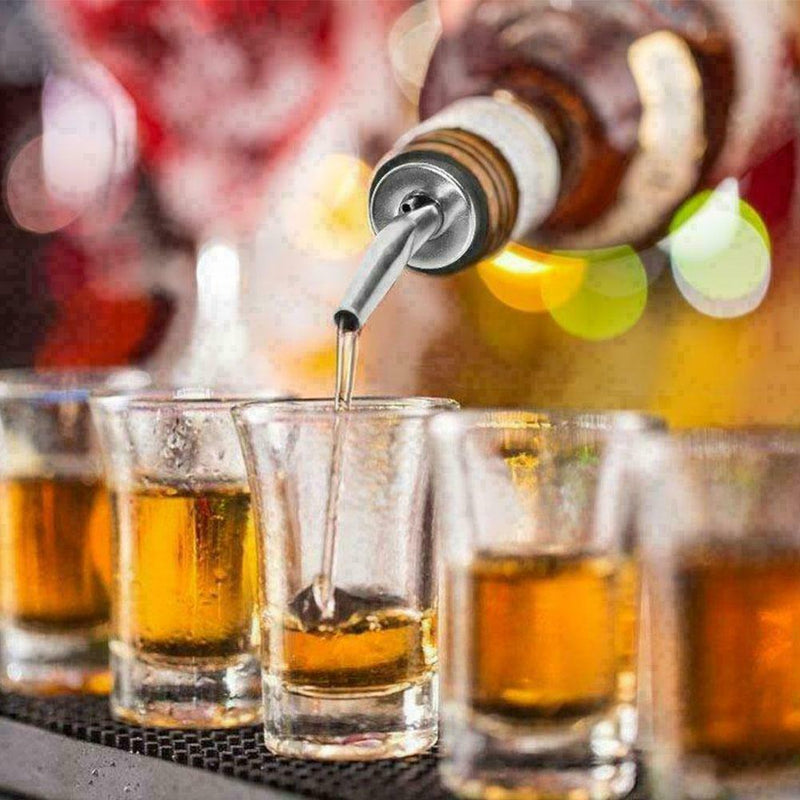Steel Tapered Liquor Pourer Wine oil Bottle Stopper pour Spout T0G7