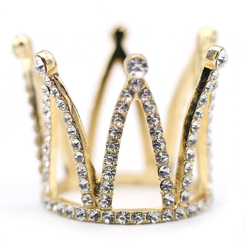 Rhinestones Crown Nail Art Brush Holder Manicure Painting Pens Rest Display