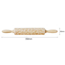 Wood Dinosaur Embossing Engraved Rolling Pin for DIY Baking Cookies Noodle