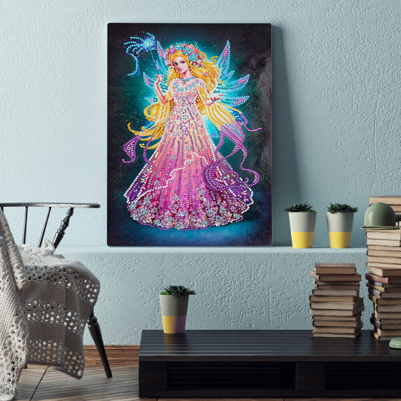 Diamond Painting DIY Lady Wings Fairy Partial Special Drill Rhinestone Kit