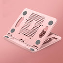 Adjustable Foldable Laptop Stand Universal Portable Notebook Holder (Pink) Newly