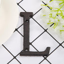 Metal Letters Cast Iron House Sign Doorplate DIY Cafe Wall Decoration (L) Newly
