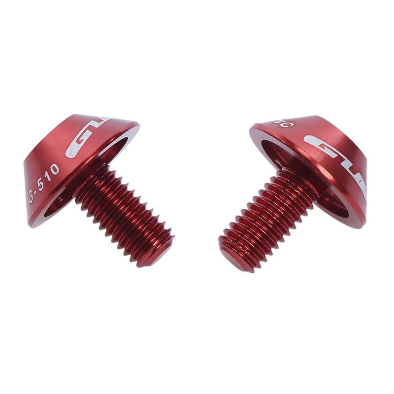 2pcs GUB G-510 Mountain Bike Water Bottle Holder Cage Screws Bolts (Red)