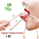 Oral Hygiene Stainless Steel Copper Tongue Scraper  Cleaner Dental Cleaning