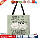 Cat letters Printed Shoulder Shopping Bag Casual Large Tote Handbag