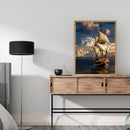 Oil Paint by Numbers Sailboat Canvas Artwork Living Room Picture Decoration Kit