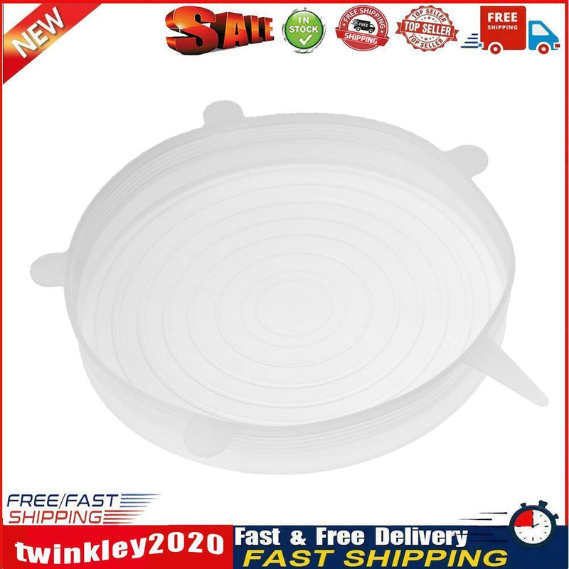 Heat Resistant Reusable Stretch Silicone Lids Food Wrap Bowl Cover (21cm) Newly