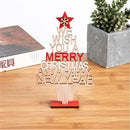Desk Wood Craft Xmas Desktop Decorations Christmas Table Decor Wooden Ornaments