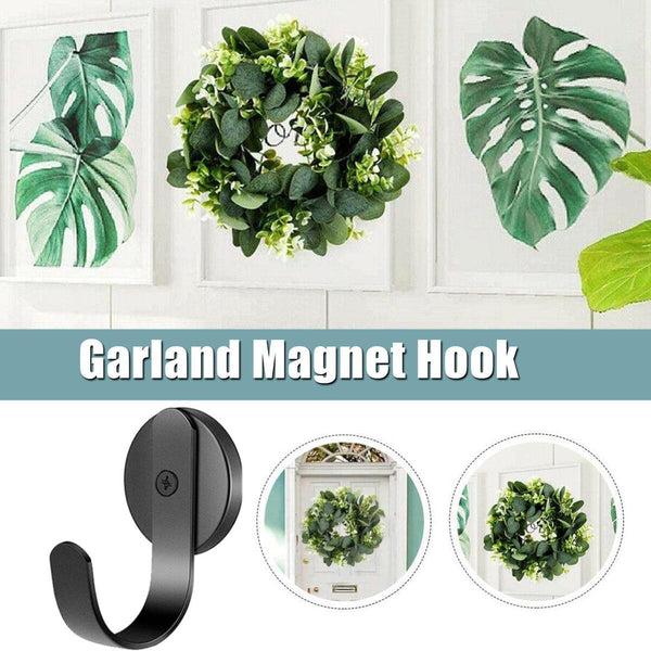1pcs Garland Magnet Hook Christmas Wreath Hanger Home Iron Hanging Hook:
