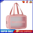 Multifunction Womens Cosmetic Wash Bag PVC Waterproof Bag (Pink Large)