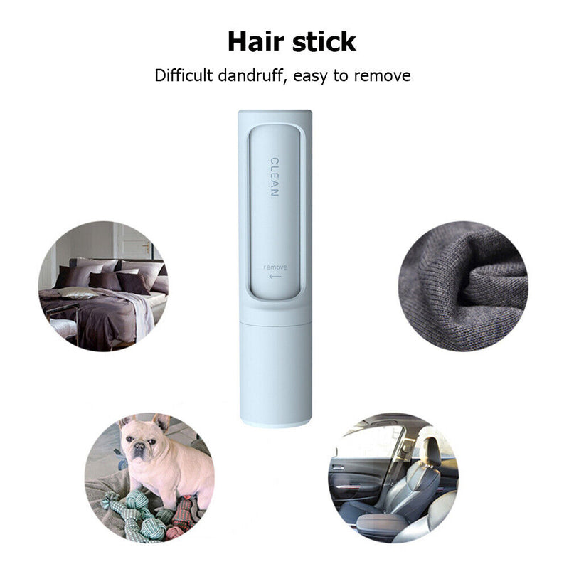 Hair Remover Lint Roller Fur Clothes Cleaning Sticky Dust Brush (Blue)