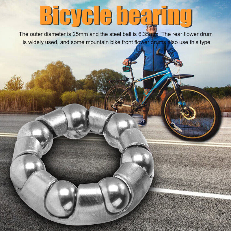 10pcs Bicycle Front/Rear 1/4"" Steel Ball Wheel Hub Bearings Cycling Parts