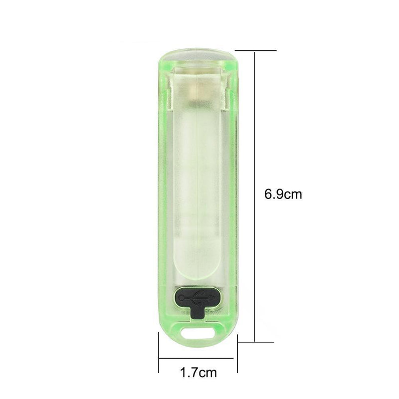Mini LED EDC Flashlight Fishing Camping Emergency Keychain Lights (Green)