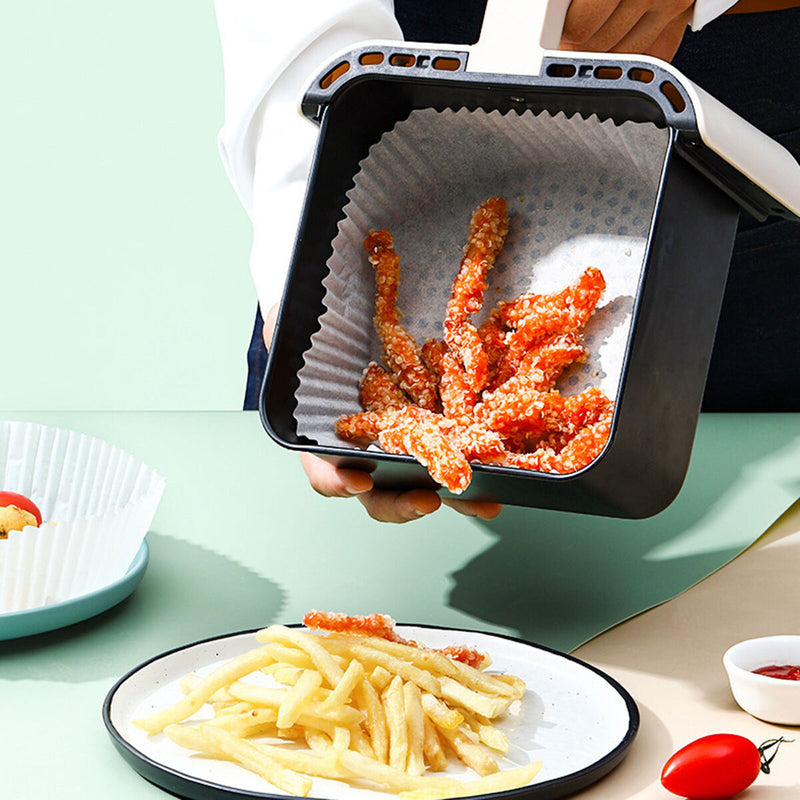 Air Fryer Liners - 100 Pieces Unbleached Air Fryer Parchment Paper (16cm)