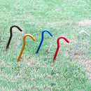 10pcs Aluminium Alloy Tent Pegs with Hooks Garden Stakes Ground Nail (Red)