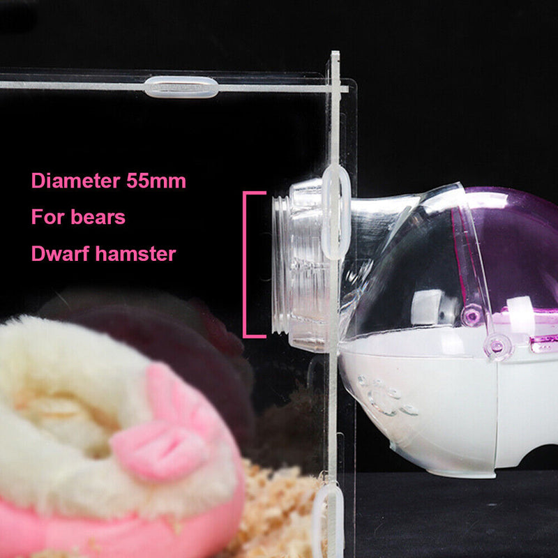Cute Hamster Mouse Bathroom Toilet Cage Plastic Animal Bath Sand Box (Pink)