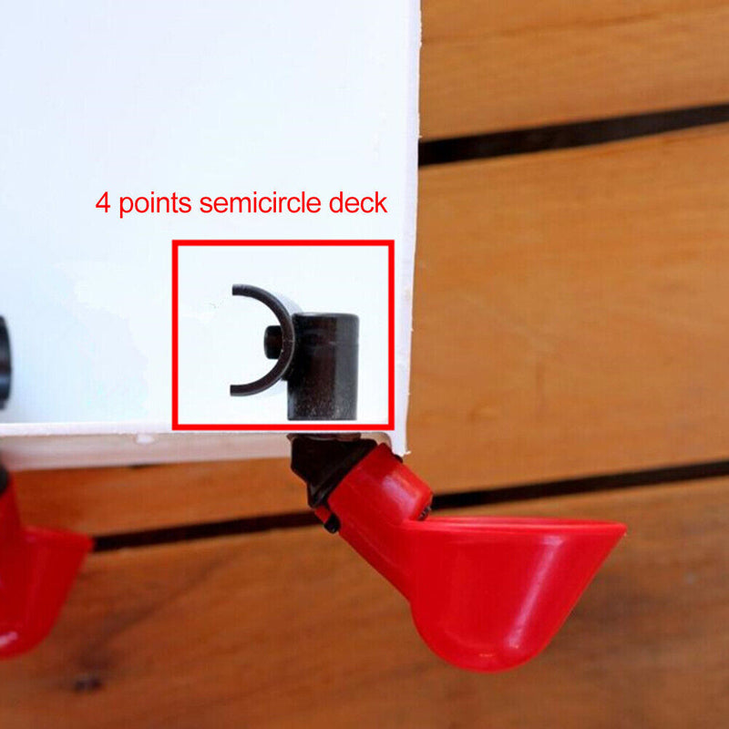 Pigeon Automatic Nipple Drinking Cup Quail Bird Chicken Drinker Bowl (Red) Newly