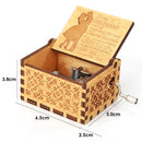 Retro Hand Cranked Wood Music Box Party Xmas Gift Home Decor Ornament (B) Newly