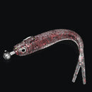 Cluster Soft Lure 5 Bars Fishing Bait Wobbler Fork Tail Bass Bait (Red) Newly